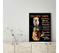 YAASIMOULE Decorazione murale, arredamento per la casa, decorazione della stanza Cane per mio figlio Più coraggioso Più forte Più intelligente