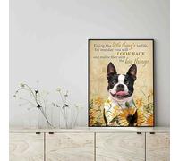 YAASIMOULE Decorazione murale, arredamento per la casa, decorazione della stanza Goditi le piccole cose della vita, loro erano le grandi cose Boston Terrier Dog