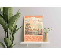 YAASIMOULE Decorazione murale, arredamento per la casa, decorazione della stanza Norvegia La terra del sole di mezzanotte