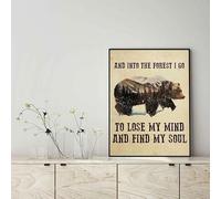 YAASIMOULE Decorazione murale, arredamento per la casa, decorazione della stanza Orso e nella foresta vado a perdere la testa e a trovare la mia anima