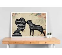YAASIMOULE Decorazione murale, arredamento per la casa, decorazione della stanza Pomerania ragazza terapeuta migliore amica Non sei solo un cane Bull Mastiff