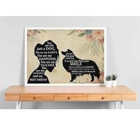 YAASIMOULE Decorazione murale, arredamento per la casa, decorazione della stanza Pomerania ragazza terapeuta migliore amica non sei solo un cane collie