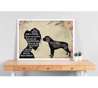 YAASIMOULE Decorazione murale, arredamento per la casa, decorazione della stanza Pomerania ragazza terapeuta migliore amica Non sei solo un cane Rottweiler