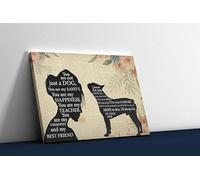 YAASIMOULE Decorazione murale, arredamento per la casa, decorazione della stanza Pomerania ragazza terapeuta migliore amica Non sei solo un cane Boston Terrier