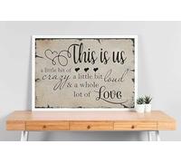 YAASIMOULE Decorazione murale, arredamento per la casa, decorazione della stanza. Questi siamo noi. Un po' pazzi, un po' rumorosi e tanto amore.
