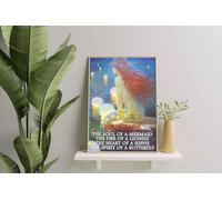 YAASIMOULE Decorazione murale, Arredamento per la casa, Decorazione della stanza Rosse L'anima di una sirena
