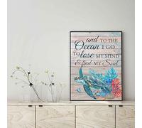 YAASIMOULE Decorazione murale, arredamento per la casa, decorazione della stanza Tartaruga e nell'oceano vado a perdere e trovare