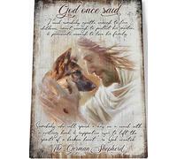 YAASIMOULE Dio una volta disse con la tela personalizzata del pastore tedesco