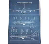 YAASIMOULE Disegno concettuale Boeing 747SP e 747100 su tela personalizzata