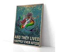 YAASIMOULE E vissero felici e contenti, stampe su tela Mermaid Pride, arte murale