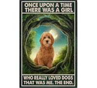 YAASIMOULE Goldendoodle Poster e tela C'era una volta Decorazione murale per la casa Regalo di compleanno per la festa della mamma per mamma amante dei cani Proprietaria ragazza