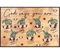 YAASIMOULE Il Dio Tartaruga dice che sei unico, speciale, adorabile, forte e scelto. Poster delle tartarughe marine