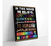 YAASIMOULE In questa casa crediamo che l'amore sia amore LGBT House Stampe su tela Arte murale