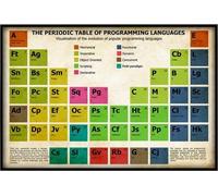 YAASIMOULE La tavola periodica dei linguaggi di programmazione Programmatore Programma Computer Poster