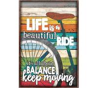 YAASIMOULE La vita in bicicletta è una bella pedalata, è tutta una questione di equilibrio. Continua a muoverti. Poster