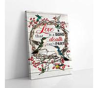 YAASIMOULE L'amore è un legame che la morte non può separare. Stampe su tela con colibrì, arte murale.