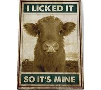 YAASIMOULE L'ho leccato, tela di mucca