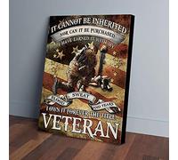 YAASIMOULE Lo possiedo per sempre, il titolo Orgoglioso veterano, bandiera americana, stampe su tela, arte murale