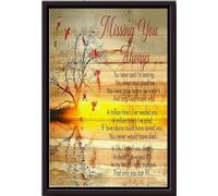 YAASIMOULE Mi manchi, non ti ho mai detto addio, poster autunnale con cornice in tela opaca. Uccello cardinale