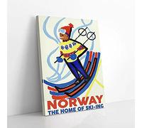 YAASIMOULE Norvegia, la patria dello sciatore, stampe su tela, arte murale