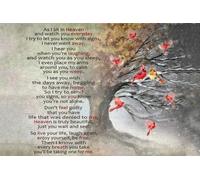 YAASIMOULE Poster Cardinale Uccello Albero Invernale Mentre Siedo in Paradiso e Ti Guardo Paesaggio di Tutti i Giorni