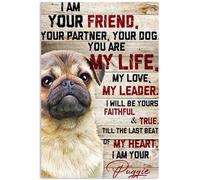 YAASIMOULE Poster Carlino io sono il tuo amico compagno tu sei leader della vita cane animale domestico amore citazione arte murale arredamento per la casa