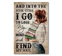 YAASIMOULE Poster d E nella libreria vado a perdere la testa trovare mia anima Decorazione murale