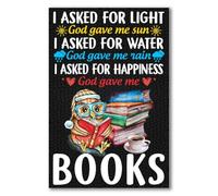 YAASIMOULE Poster d Ho chiesto la felicità Dio mi ha dato libri Decorazione murale