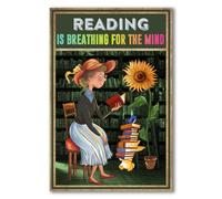 YAASIMOULE Poster d La lettura è un respiro per mente da parete Decorazione artistica