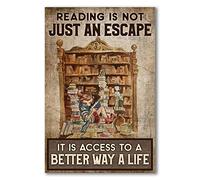 YAASIMOULE Poster d La lettura non è solo una via di fuga l'accesso a un modo migliore vivere. Decorazione murale artistica.