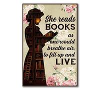 YAASIMOULE Poster d Lei legge i libri come si respira aria per riempire e vivere l'arte della parete 985134