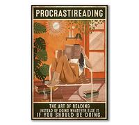 YAASIMOULE Poster d Procrastireading L'arte di leggere invece fare qualsiasi altra cosa Se dovessi decorazioni artistiche da parete