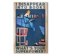 YAASIMOULE Poster d Sparisco nei libri Qual è il tuo superpotere? Decorazione murale