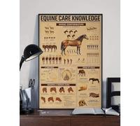 YAASIMOULE Poster da parete, decorazioni per la casa, conoscenza della cura dei cavalli, conformazione del cavallo