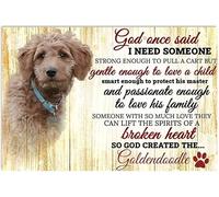 YAASIMOULE Poster Dio ha detto che ho bisogno di qualcuno un cane Goldendoodle decorazione da parete