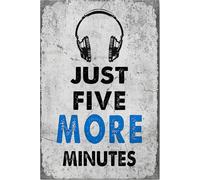 YAASIMOULE Poster e tela del gioco Just Five More Minutes Gaming Wall Art Home Decor per figlio ragazzo giocatore