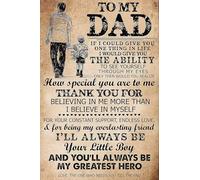 YAASIMOULE Poster Figlio per mio padre vintage: se potessi darti una cosa nella vita saresti sempre il più grande eroe decorazione da parete