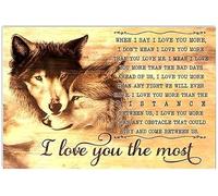 YAASIMOULE Poster Lupo Quando dico Ti Amo di Più Decorazione Murale