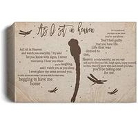 YAASIMOULE Poster Mentre sono seduto in paradiso ti guardo ogni giorno dicendo Libellula decorazione da parete