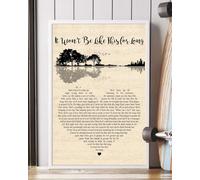 YAASIMOULE Poster Non sarà così per molto tempo Testo della canzone Chitarra Cuore Ritratto Arte murale Decorazione la casa