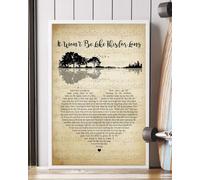 YAASIMOULE Poster Non sarà così per molto tempo Testo della canzone Chitarra Cuore Ritratto vintage Arte murale Arredamento la casa