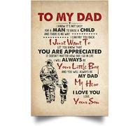 YAASIMOULE Poster personalizzato da parete con scritta Padre pompiere per mio padre: So che non è facile un uomo crescere figlio