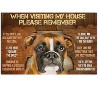 YAASIMOULE Poster Quando visiti casa mia ricordati del cane Boxer decorazione murale