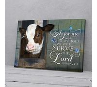 YAASIMOULE Quanto a me e alla mia casa, la tela del Signore Cow