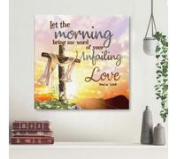 YAASIMOULE Salmo 143:8 NIV Lascia che il mattino mi porti la notizia del tuo amore inesauribile tela da parete