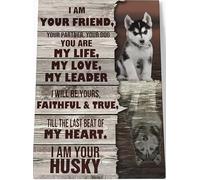 YAASIMOULE Sono il tuo amico, riflesso Husky, tela personalizzata