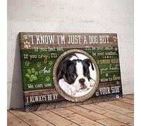 YAASIMOULE Stampe su tela Boston Terrier Sarò sempre al tuo fianco