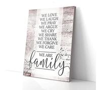 YAASIMOULE Stampe su tela Family We Love Laugh Pray (La famiglia che amiamo, ridere e pregare)