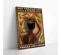 YAASIMOULE Stampe su tela Fragile Like A Bomb Back Of Black Queen - Arte murale