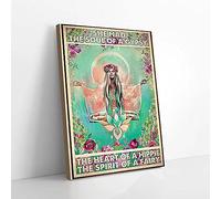 YAASIMOULE Stampe su tela Hippie Girl, l'anima di uno zingaro, il cuore di un hippie, arte murale
